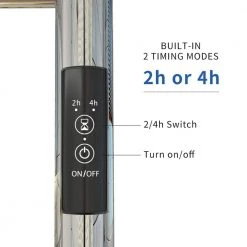 KWW 10-Bars Stainless Steel Wall Mounted Electric Towel Warmer Rack in Polished Silver -Toilet Storage Shop 10 bars polished silver towel warmers ktw01 2140p 4f 1000