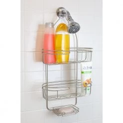 Home Basics Element Shower Caddy in Satin Nickel 10 Home Basics Element Shower Caddy in Satin Nickel -Toilet Storage Shop aluminum shower caddies hdc51541 1f 1000