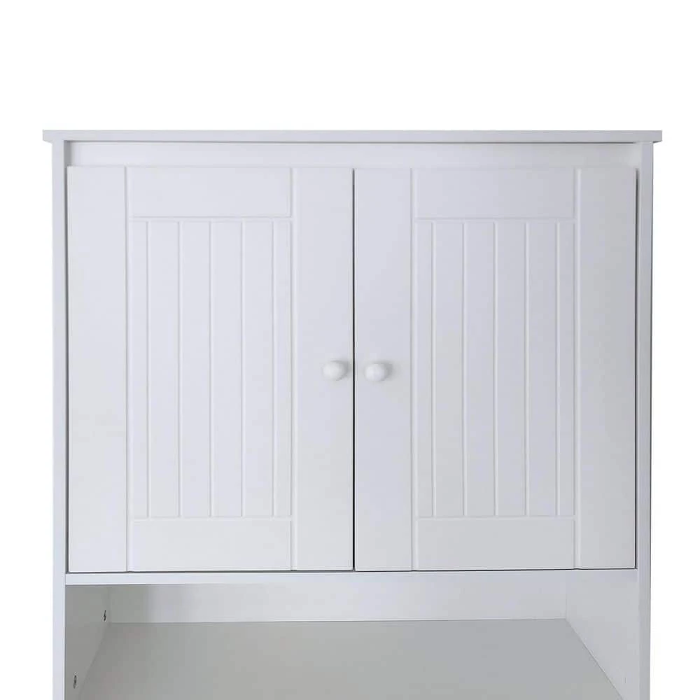 Unbranded Engles 30.55 in. W x 69.29 in. H x 9.84 in. D Antique White Over-The-Toilet Storage in Antique White 7 Unbranded Engles 30.55 in. W x 69.29 in. H x 9.84 in. D Antique White Over-The-Toilet Storage in Antique White - Image 5