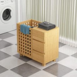 Unbranded Bathroom storage basket with drawer -Toilet Storage Shop beige shower caddies aybszhd1196 76 1000