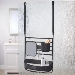 Bath Bliss Deluxe Flex Adjustable Shower Caddy in Matte Black 9 Bath Bliss Deluxe Flex Adjustable Shower Caddy in Matte Black -Toilet Storage Shop black bath bliss shower caddies 10090 mattblk 4f 1000