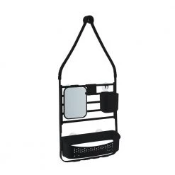 Bath Bliss Deluxe Flex Adjustable Shower Caddy in Matte Black