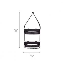 Bath Bliss 2 Way Convertible Shower Caddy in Matte Black -Toilet Storage Shop black bath bliss shower caddies 27190 matteblk 44 1000