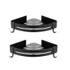 INSTER 2- Pack Wall Mount Stainless Steel Bathroom Corner Shelf with Rain Stand, Waterproof, Corrosion Resistant, in Black -Toilet Storage Shop black inster shower caddies hddtmjj0012 64 1000