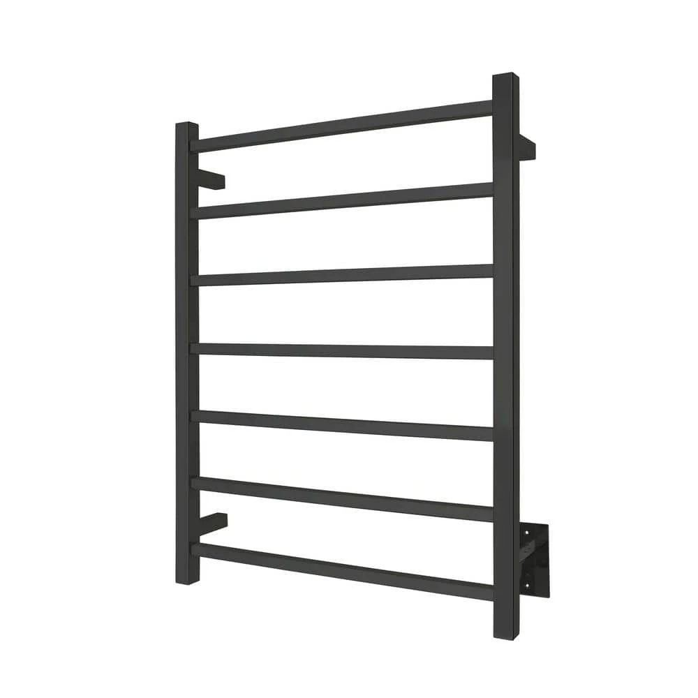 WarmlyYours Elevate Tahoe 7-Bar Hardwire Electric Towel Warmer in Black Matte Finish 3 WarmlyYours Elevate Tahoe 7-Bar Hardwire Electric Towel Warmer in Black Matte Finish