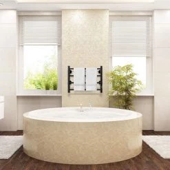 Unbranded 4-Bar Wall Mounted for Bathroom Plug-in or Hardwired Towel Warmer Stainless Steel with Timer in Black 12 Unbranded 4-Bar Wall Mounted for Bathroom Plug-in or Hardwired Towel Warmer Stainless Steel with Timer in Black -Toilet Storage Shop black towel warmers ec twb 3292 1f 1000