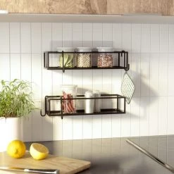 Umbra Cubiko Shower Bin in Black (Set of 2) -Toilet Storage Shop black umbra shower caddies 1018615 040 1f 1000