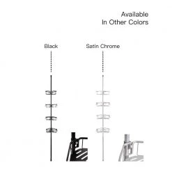 Utopia Alley Flat Shelf Rustproof Corner Shower Caddy 4 Adjustable Shelves in Black -Toilet Storage Shop black utopia alley shower caddies pc13 66 1000