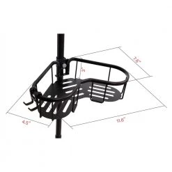 Utopia Alley Flat Shelf Rustproof Corner Shower Caddy 4 Adjustable Shelves in Black -Toilet Storage Shop black utopia alley shower caddies pc13 fa 1000