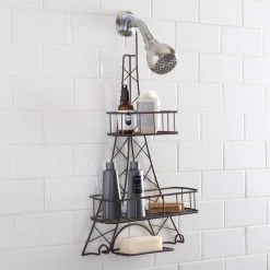 Elle Decor Ville Des Lumieres Collection Eiffel Tower Shower Caddy 9 Elle Decor Ville Des Lumieres Collection Eiffel Tower Shower Caddy -Toilet Storage Shop bronze elle decor shower caddies el 44017 orb 1f 1000