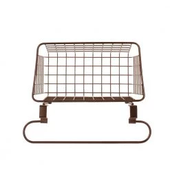 Spectrum Grid Over the Cabinet Towel Bar and Medium Basket in Bronze 13 Spectrum Grid Over the Cabinet Towel Bar and Medium Basket in Bronze -Toilet Storage Shop bronze shower caddies 48524 44 1000