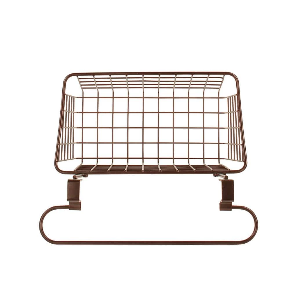 Spectrum Grid Over the Cabinet Towel Bar and Medium Basket in Bronze 7 Spectrum Grid Over the Cabinet Towel Bar and Medium Basket in Bronze - Image 5