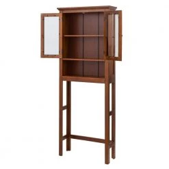 Glitzhome 26 in. W x 68.25 in. H x 9.25 in. D Brown Over-the-Toilet Storage 17 Glitzhome 26 in. W x 68.25 in. H x 9.25 in. D Brown Over-the-Toilet Storage -Toilet Storage Shop brown glitzhome over the toilet storage gh1517002245 1f 1000