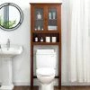 Glitzhome 26 in. W x 68.25 in. H x 9.25 in. D Brown Over-the-Toilet Storage 1 Glitzhome 26 in. W x 68.25 in. H x 9.25 in. D Brown Over-the-Toilet Storage -Toilet Storage Shop brown glitzhome over the toilet storage gh1517002245 64 1000
