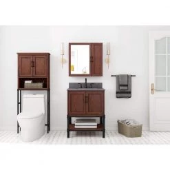Home Decorators Collection Alster 25 in. W x 65 in. H x 8 in. D Over-the-Toilet Storage in Brown Oak 17 Home Decorators Collection Alster 25 in. W x 65 in. H x 8 in. D Over-the-Toilet Storage in Brown Oak -Toilet Storage Shop brown oak home decorators collection over the toilet storage tj 0401s6525br 31 1000