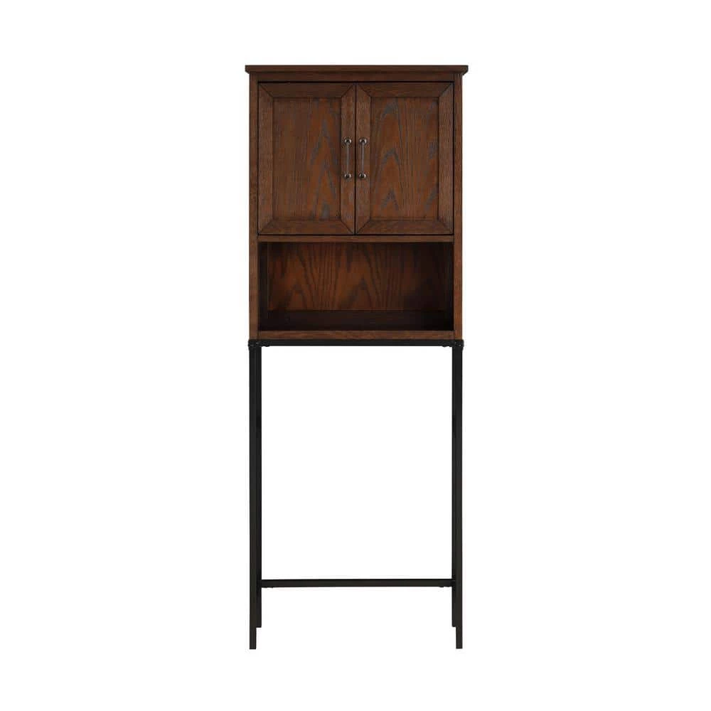Home Decorators Collection Alster 25 in. W x 65 in. H x 8 in. D Over-the-Toilet Storage in Brown Oak 3 Home Decorators Collection Alster 25 in. W x 65 in. H x 8 in. D Over-the-Toilet Storage in Brown Oak
