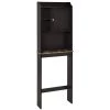 Unbranded 23.22 in. W x 68.1 in. H x 7.5 in. D Brown MDF Free Standing Over-the-Toilet Storage 3 Shelves for Bathroom Gadgets