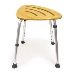 BIOS 19.3 in. W x 14 in. D Bamboo Adjustable Bath Stool Tub Seat