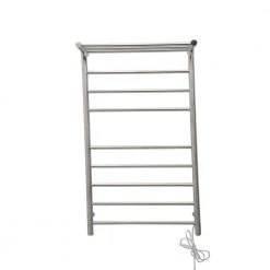 ANZZI Eve 8-Bar Stainless Steel Wall Mounted Electric Towel Warmer Rack in Brushed Nickel -Toilet Storage Shop brushed nickel anzzi towel warmers tw az012bn 66 1000