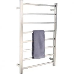 ANZZI Bell 8-Bar Electric Towel Warmer in Brushed Nickel -Toilet Storage Shop brushed nickel anzzi towel warmers tw az026bn 40 1000