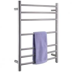 ANZZI Gown 7-Bar Electric Towel Warmer in Brushed Nickel -Toilet Storage Shop brushed nickel anzzi towel warmers tw az027bn 40 1000