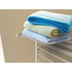 Amba Radiant Shelf 8-Bar Plug-in with Hardwire kit Electric Towel Warmer in Brushed Stainless Steel -Toilet Storage Shop brushed stainless steel amba towel warmers rsh b a0 1000