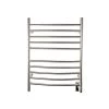Amba Radiant Curved 10-Bar Hardwired Electric Towel Warmer in Brushed Stainless Steel