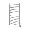 Amba Radiant Large Curved 12-Bar Hardwired Electric Towel Warmer in Brushed Stainless Steel -Toilet Storage Shop brushed stainless steel amba towel warmers rwhl cb 64 1000