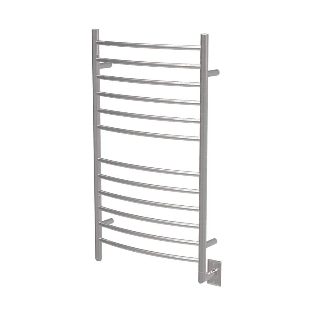 Amba Radiant Large Curved 12-Bar Hardwired Electric Towel Warmer in Brushed Stainless Steel 3 Amba Radiant Large Curved 12-Bar Hardwired Electric Towel Warmer in Brushed Stainless Steel