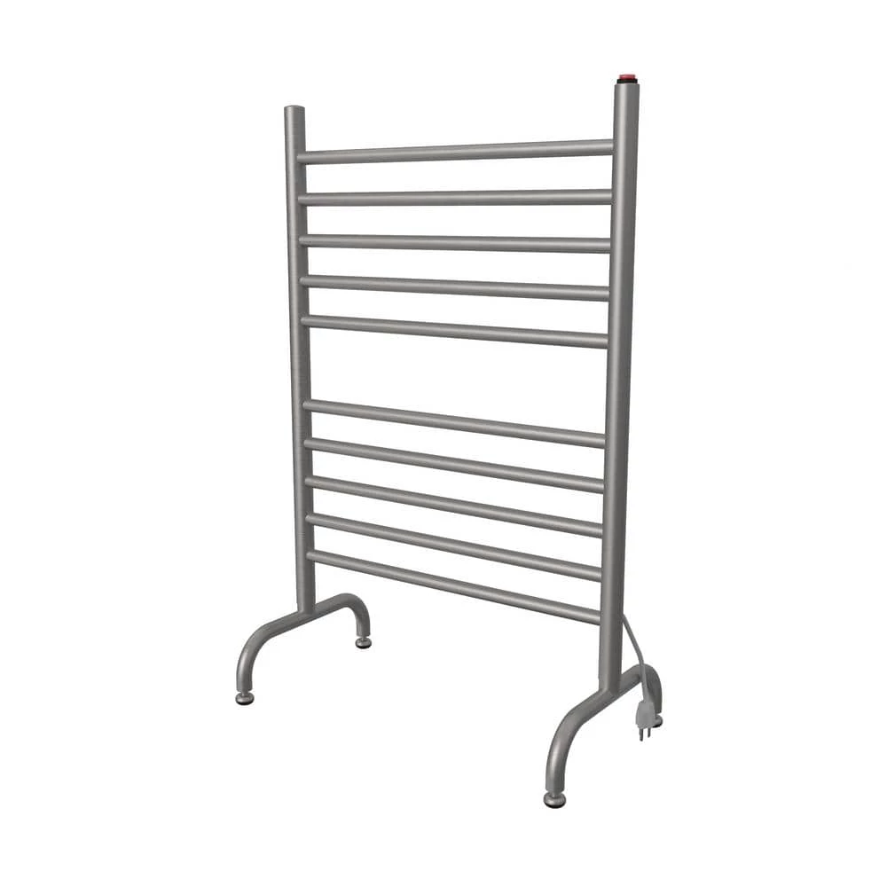 Amba Solo 24in Wide Freestanding 10-Bar Plug-in Electric Towel Warmer in Brushed Stainless Steel 5 Amba Solo 24in Wide Freestanding 10-Bar Plug-in Electric Towel Warmer in Brushed Stainless Steel - Image 3