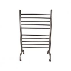 Amba Solo 24in Wide Freestanding 10-Bar Plug-in Electric Towel Warmer in Brushed Stainless Steel