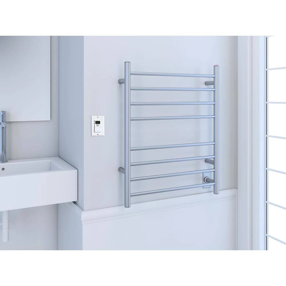 Ancona Prestige Dual 8-Bar Hardwired and Plug-in Towel Warmer in Brushed Stainless Steel with Timer 6 Ancona Prestige Dual 8-Bar Hardwired and Plug-in Towel Warmer in Brushed Stainless Steel with Timer - Image 4