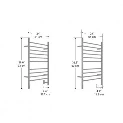 Ancona Argenta 10-Bar Electric Wall Mount Plug-In and Hardwire Towel Warmer with Integrated Timer in Brushed Stainless Steel -Toilet Storage Shop brushed stainless steel ancona towel warmers an 5328 1d 1000