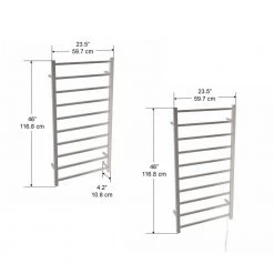 Ancona Gala Dual XL 10-Bar Hardwired and Plug-in Towel Warmer in Brushed Stainless Steel -Toilet Storage Shop brushed stainless steel ancona towel warmers an 5366 a0 1000