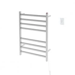 Ancona Prima Dual Extended 8-Bar Hardwired and Plug-In Electric Towel Warmer in Brushed Stainless Steel with Countdown Timer 10 Ancona Prima Dual Extended 8-Bar Hardwired and Plug-In Electric Towel Warmer in Brushed Stainless Steel with Countdown Timer -Toilet Storage Shop brushed stainless steel ancona towel warmers an 5430 twcd01 40 1000
