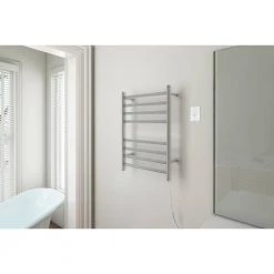 Ancona Prima Dual Extended 8-Bar Hardwired and Plug-In Electric Towel Warmer in Brushed Stainless Steel with Countdown Timer 13 Ancona Prima Dual Extended 8-Bar Hardwired and Plug-In Electric Towel Warmer in Brushed Stainless Steel with Countdown Timer -Toilet Storage Shop brushed stainless steel ancona towel warmers an 5430 twcd01 66 1000