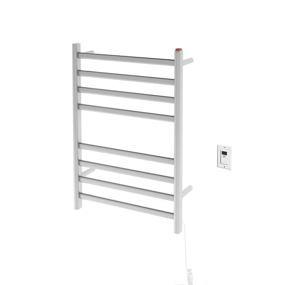 Ancona Prima Dual Extended 8-Bar Hardwired and Plug-in Electric Towel Warmer in Brushed Stainless Steel with Timer 4 Ancona Prima Dual Extended 8-Bar Hardwired and Plug-in Electric Towel Warmer in Brushed Stainless Steel with Timer - Image 2
