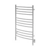 Ancona Lustra OBT 12-Bar Hardwired and Plug-in Electric Towel Warmer with Integrated Timer in Brushed Stainless Steel