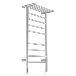 Ancona Piazzo OBT - 8 Bar Dual Wall Mount Towel Warmer with Integrated On-Board Timer in Brushed Stainless Steel -Toilet Storage Shop brushed stainless steel ancona towel warmers an 5462 c3 1000