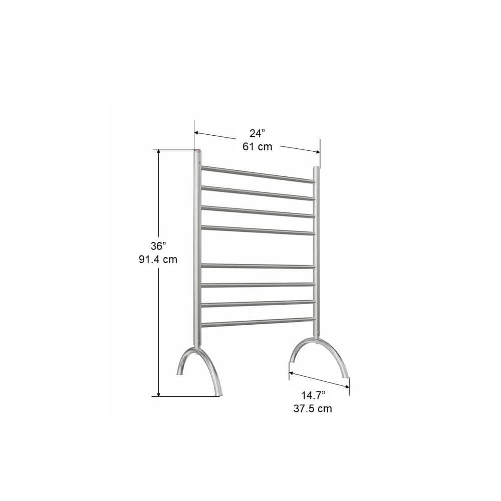 Ancona Essentia 8-Bar Freestanding Plug-in Towel Warmer in Brushed Stainless Steel 5 Ancona Essentia 8-Bar Freestanding Plug-in Towel Warmer in Brushed Stainless Steel - Image 4
