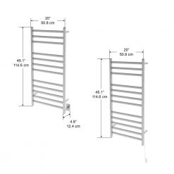 Ancona Prima Dual XL12-Bar Hardwired and Plug-in Electric Towel Warmer in Brushed Stainless Steel -Toilet Storage Shop brushed stainless steel ancona towel warmers an 5648 44 1000