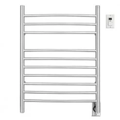 Ancona Comfort 10S 10-Bar Hardwired Electric Towel Warmer with Wall Timer in Brushed Stainless Steel -Toilet Storage Shop brushed stainless steel ancona towel warmers an0512 0002 c3 1000