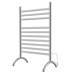 Kingston Brass Templeton 10-Bar Plug-In Freestanding Towel Warmer in Brushed Stainless Steel