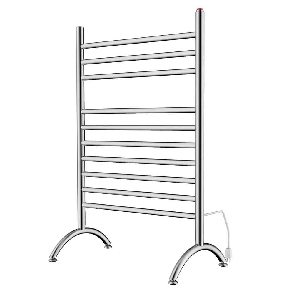 Kingston Brass Templeton 10-Bar Plug-In Freestanding Towel Warmer in Brushed Stainless Steel 3 Kingston Brass Templeton 10-Bar Plug-In Freestanding Towel Warmer in Brushed Stainless Steel