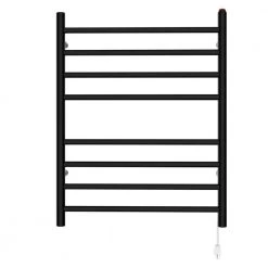 Kingston Brass Templeton Radiant 8-Bar Electric Towel Warmer in Matte Black -Toilet Storage Shop brushed stainless steel kingston brass towel warmers htww3624mb 31 1000