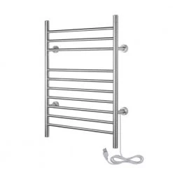 WarmlyYours Infinity 10-Bars Hardwired and Plug-In 120 V 32 in. Towel Warmer in Brushed Stainless Steel -Toilet Storage Shop brushed warmlyyours towel warmers tw f10bs hp 44 1000
