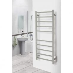 WarmlyYours 10-Bar Sydney Towel Warmer, Hardwired, Brushed Stainless Steel 13 WarmlyYours 10-Bar Sydney Towel Warmer, Hardwired, Brushed Stainless Steel -Toilet Storage Shop brushed warmlyyours towel warmers tws2 syd10bh 66 1000