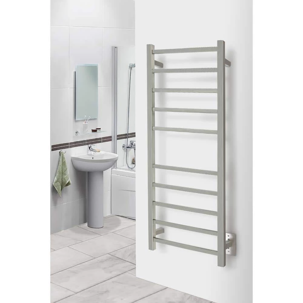 WarmlyYours 10-Bar Sydney Towel Warmer, Hardwired, Brushed Stainless Steel 8 WarmlyYours 10-Bar Sydney Towel Warmer, Hardwired, Brushed Stainless Steel - Image 6