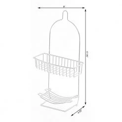 Basicwise Metal Wire Hanging Bathroom Shower Storage Rack 13 Basicwise Metal Wire Hanging Bathroom Shower Storage Rack -Toilet Storage Shop chrome basicwise shower caddies qi003490 fa 1000