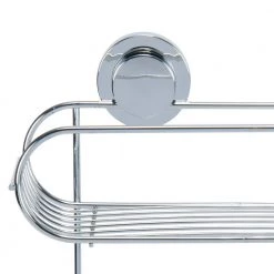 Bath Bliss 2-Tier Suction Cup Bathroom Baskets in Chrome 10 Bath Bliss 2-Tier Suction Cup Bathroom Baskets in Chrome -Toilet Storage Shop chrome bath bliss shower caddies 10086 chr 1f 1000
